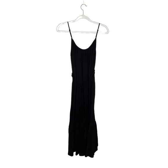 Sugarlips Sun Beam Trapeze Midi Dress Size XS Black Tie Waist New - Picture 4 of 8